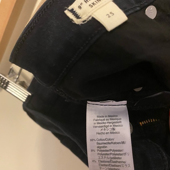 MADEWELL 9” High Rise Skinny Jeans Cold Blue Wash - Picture 6 of 8